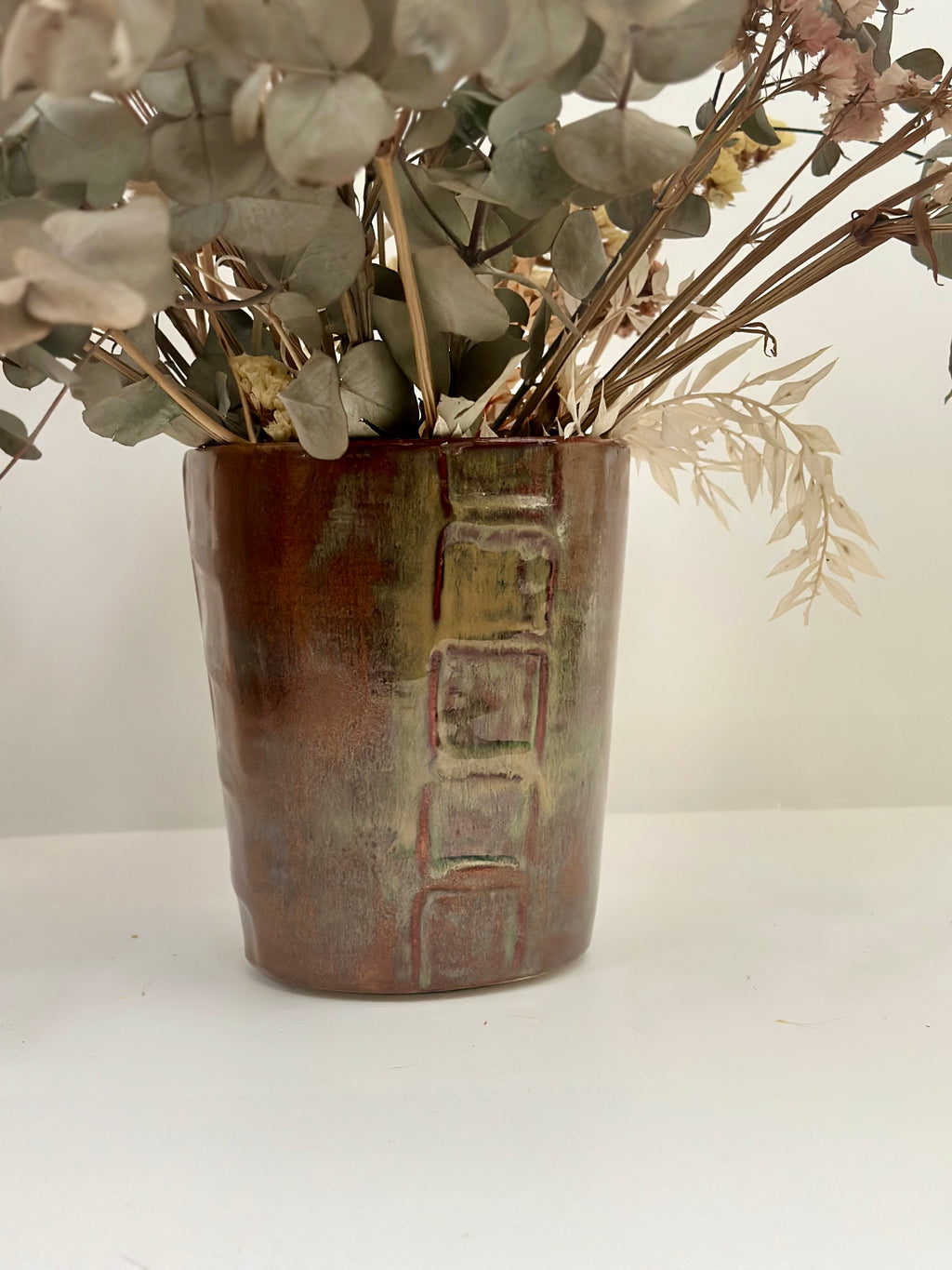 Vase évasé "petits carrés"
