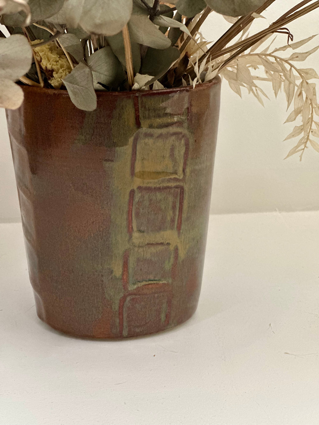 Vase évasé "petits carrés"