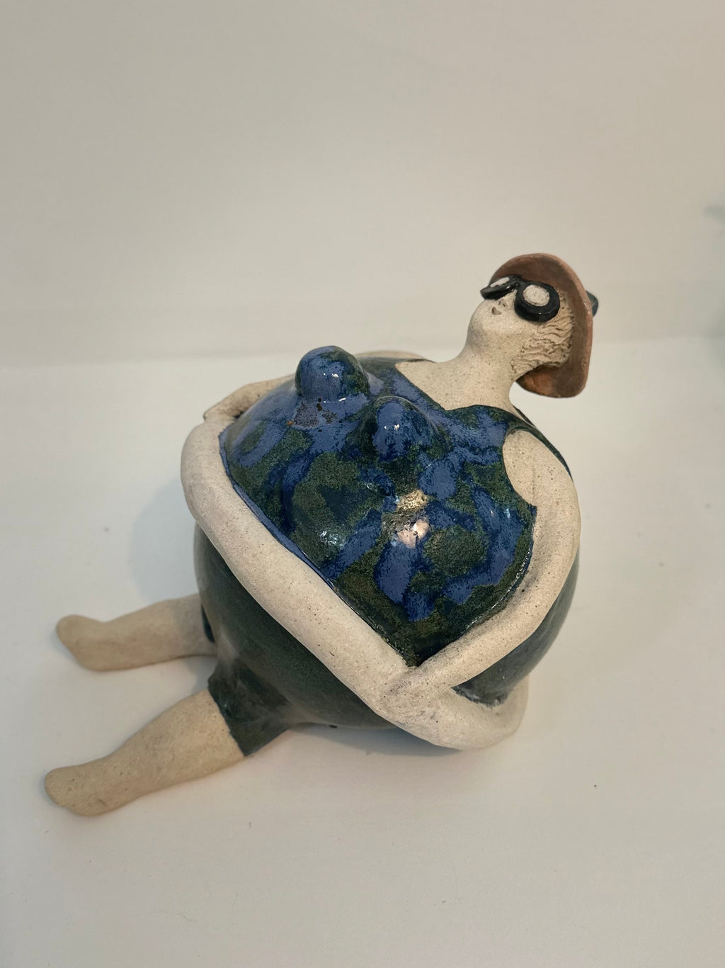 Baigneuse "Colette" - Maillot bleu-vert
