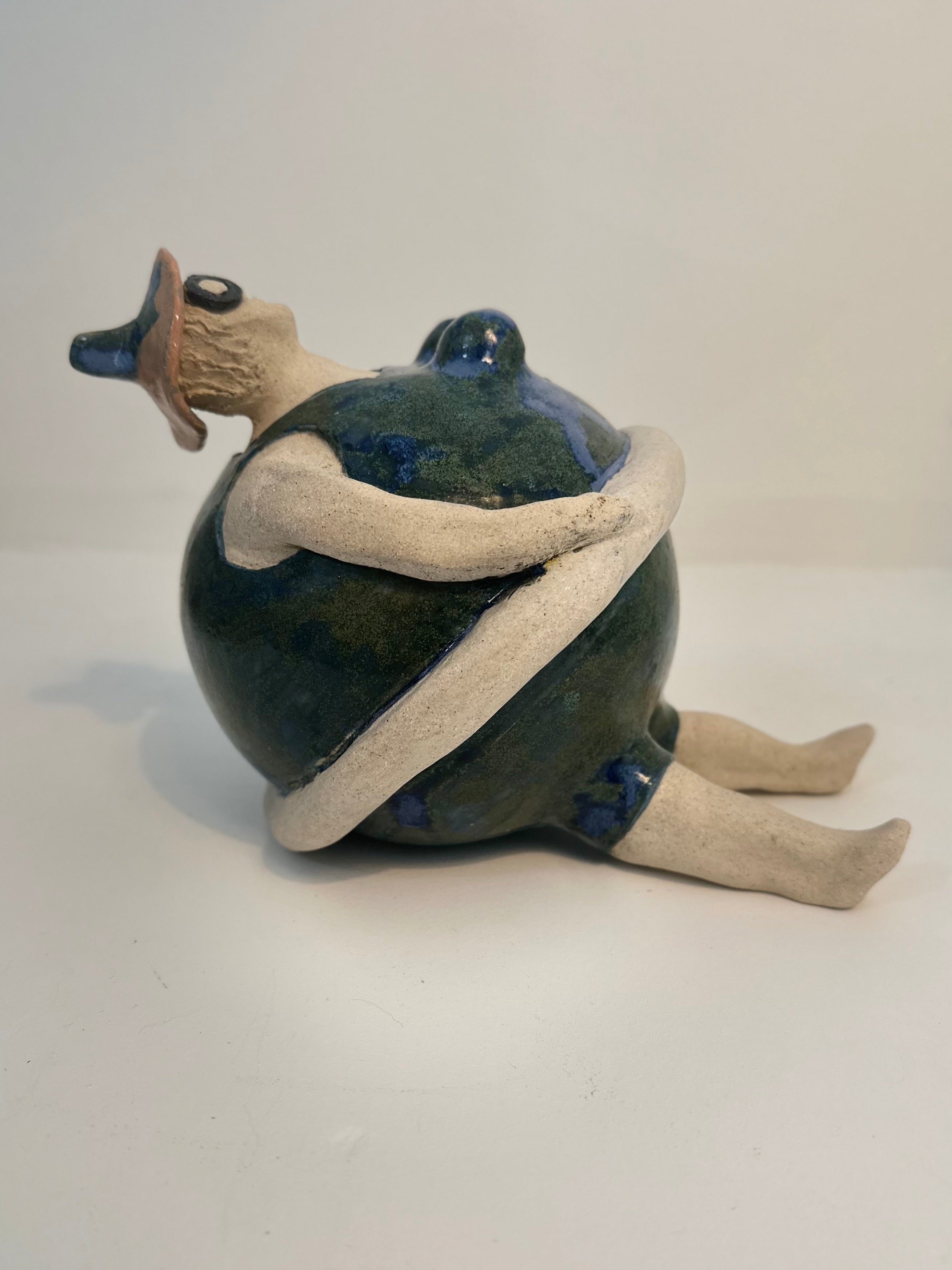 Baigneuse "Colette" - Maillot bleu-vert